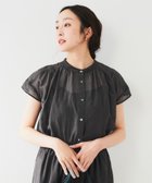 【アンタイトル/UNTITLED】の綿シルク2WAYブラウス チャコールグレー|ID: prp329100004593951 ipo3291000000032627024