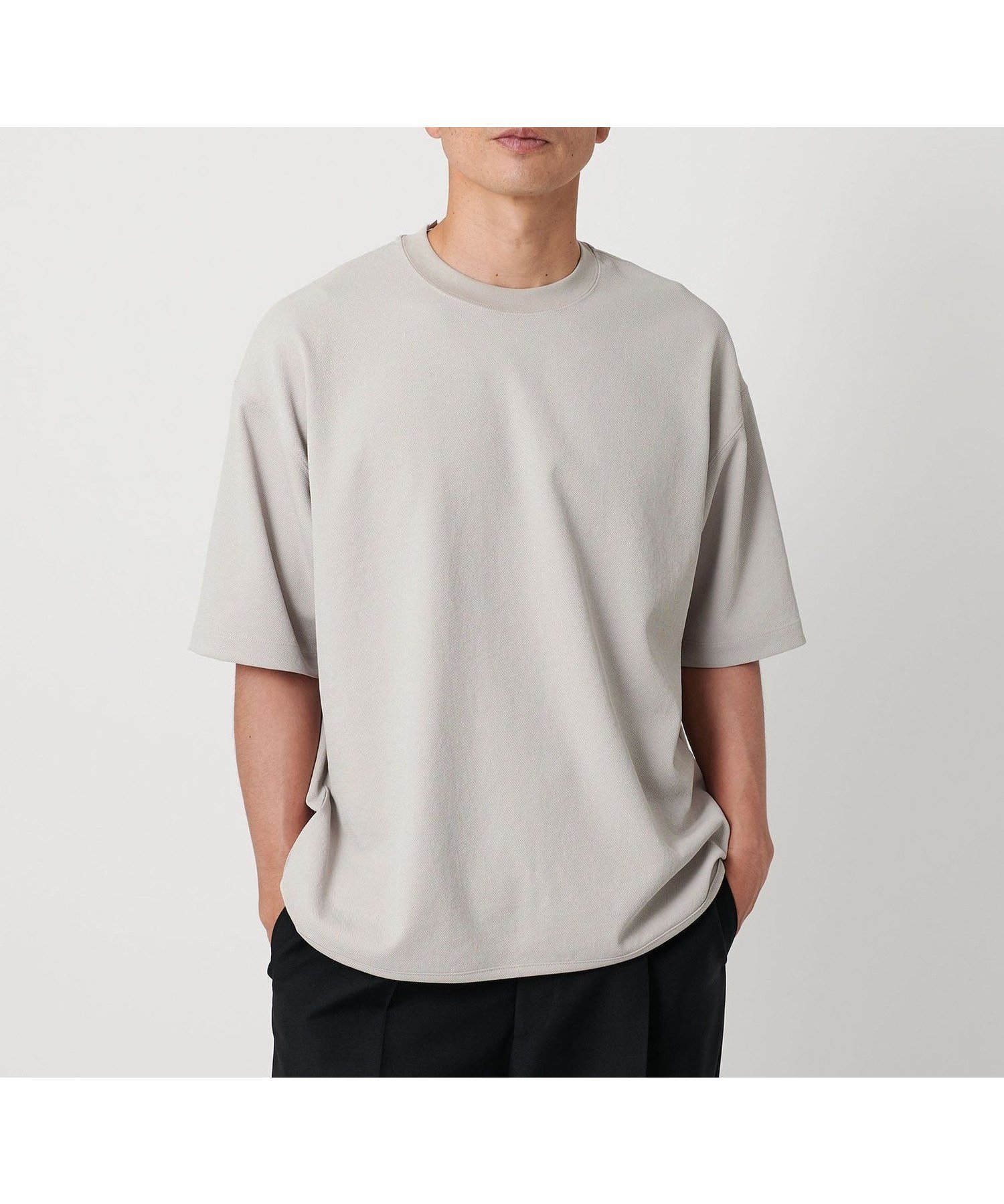【ビューティ&ユース ユナイテッドアローズ/BEAUTY&YOUTH / UNITED ARROWS / MEN】のAir Dobby ワイドテーパード クルーネック Tシャツ -ヨコストレッチ 吸水速乾性- インテリア・キッズ・メンズ・レディースファッション・服の通販 founy(ファニー) 　ファッション　Fashion　メンズファッション　Fashion for Men　吸水　Absorbent, Quick-Dry　ショルダー　Shoulder, Shoulder Strap　ショート　Short, Short Length　シンプル　Simple, Minimal　ストレッチ　Stretch, Stretchy Fabric　スニーカー　Sneakers, Trainers　スラックス　Slacks, Dress Pants　デニム　Denim, Jeans Material　ドレープ　Drape, Draping Fabric　ドロップ　Drop Shoulder, Dropped Style　パイピング　Piping, Trim Design　フラット　Flat, Flat Shoes　ポロシャツ　Polo Shirt, Collared Tee　リラックス　Relax, Relaxed Fit　おすすめ　Recommended / Our Picks　夏　Summer　ビジネス 仕事 通勤　Business / Work / Commuting　LT.GRAY|ID: prp329100004593978 ipo3291000000032743327