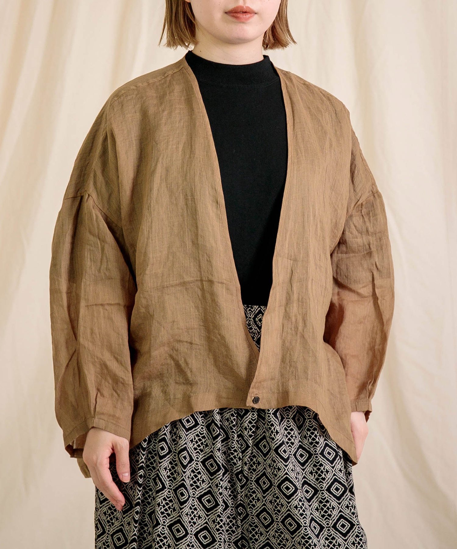 【ドミンゴ/DOMINGO】のラミーポプリン ココンボレロ インテリア・キッズ・メンズ・レディースファッション・服の通販 founy(ファニー) 　ファッション　Fashion　レディースファッション　Ladies' Fashion Online　アウター　Coat Outerwear　ボレロ　Bolero jackets　インナー　Inner　ヴィンテージ　Vintage　シアー　Sheer　ジャケット　Jacket　ノースリーブ　No Sleeve　バランス　Balance　ボレロ　Bolero　ポケット　Pocket　リネン　Linen　おすすめ　Recommend　夏　Summer　キャメル|ID: prp329100004594006 ipo3291000000032627926