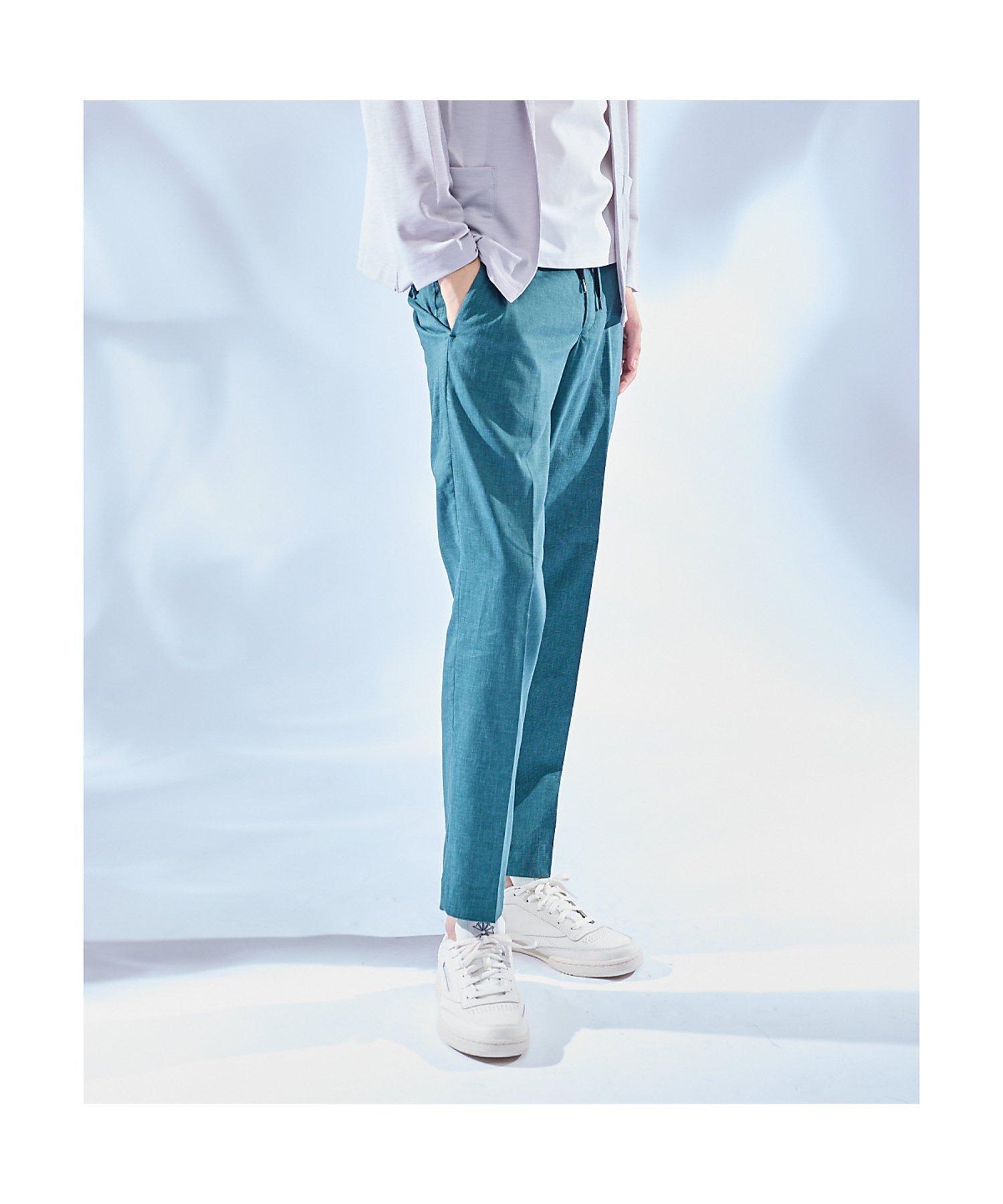 【アバハウス/ABAHOUSE / MEN】の【セットアップ対応】ソロストレッチ リネン テーパード パンツ / スラックス インテリア・キッズ・メンズ・レディースファッション・服の通販 founy(ファニー) 　ファッション　Fashion　メンズファッション　Men's Style Online　ボトムス　Bottoms/Men　アンクル　Uncle　ジャケット　Jacket　ストレッチ　Stretch　スニーカー　Sneakers　スピンドル　Spindle　スマート　Smart　スラックス　Slacks　セットアップ　Set Up　テーパード　Tapered　人気　Popularity　フィット　Fit　リネン　Linen　エレガント 上品　Elegant　グリーン|ID: prp329100004594008 ipo3291000000032627950