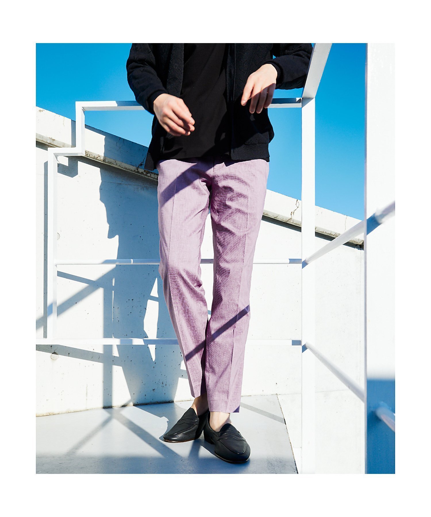 【アバハウス/ABAHOUSE / MEN】の【セットアップ対応】ソロストレッチ リネン テーパード パンツ / スラックス インテリア・キッズ・メンズ・レディースファッション・服の通販 founy(ファニー) 　ファッション　Fashion　メンズファッション　Men's Style Online　ボトムス　Bottoms/Men　アンクル　Uncle　ジャケット　Jacket　ストレッチ　Stretch　スニーカー　Sneakers　スピンドル　Spindle　スマート　Smart　スラックス　Slacks　セットアップ　Set Up　テーパード　Tapered　人気　Popularity　フィット　Fit　リネン　Linen　エレガント 上品　Elegant　パープル系その他1|ID: prp329100004594008 ipo3291000000032627952