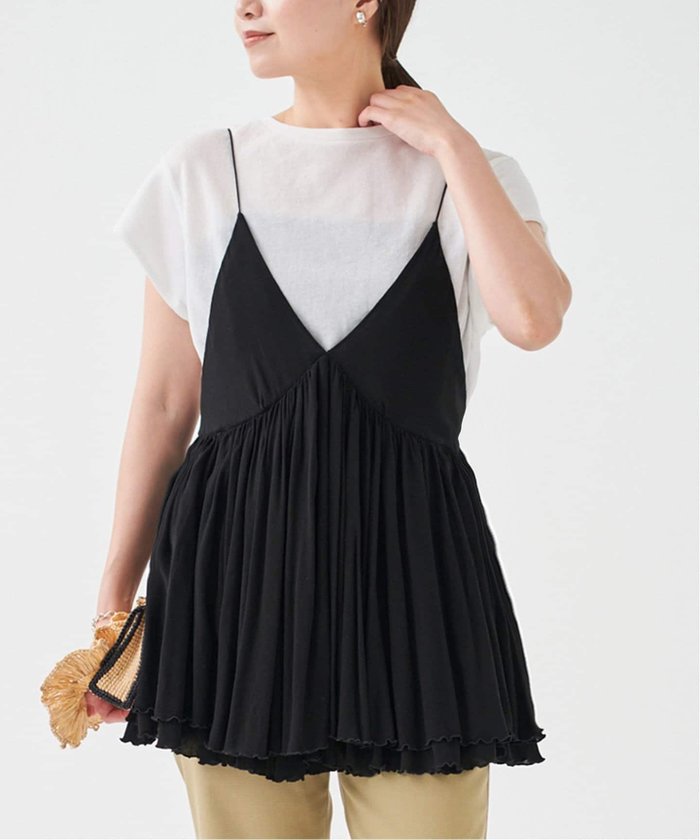 【イエナ/IENA】のギャザーフレアキャミ インテリア・キッズ・メンズ・レディースファッション・服の通販 founy(ファニー) https://founy.com/ ファッション Fashion レディースファッション Ladies' Fashion Online トップス・カットソー Tops/Tshirt キャミソール / ノースリーブ No Sleeves 2025年 2025 2025春夏・S/S Ss,Spring/Summer,2025 おすすめ Recommend インナー Inner ギャザー Gather ジャケット Jacket ジョーゼット Georgette ドレープ Drape ノースリーブ No Sleeve フレア Flare |ID: prp329100004594016 ipo3291000000032628075