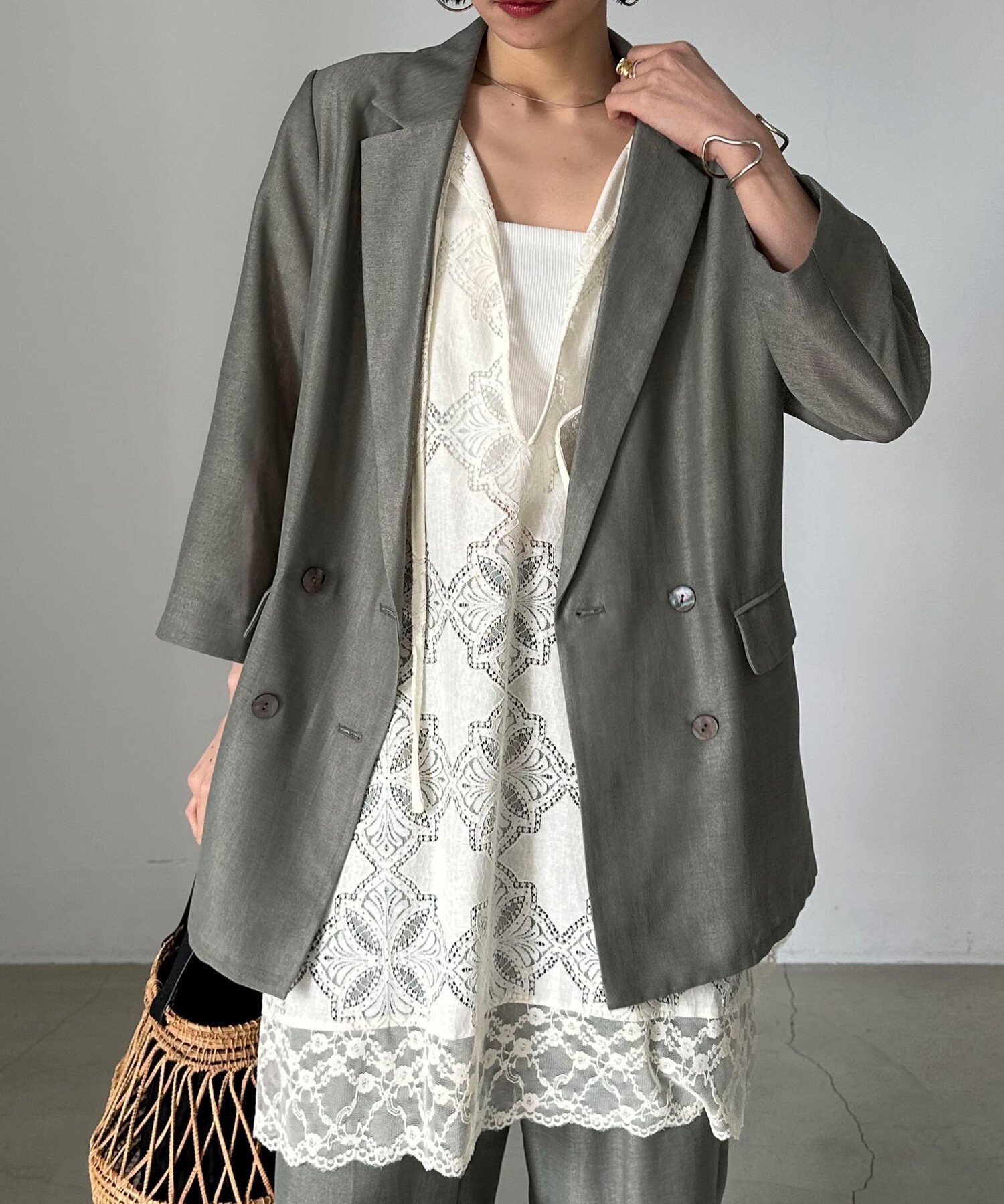 【ドゥ アルシーヴ/Doux archives】のリネンライクシアージャケット 人気、トレンドファッション・服の通販 founy(ファニー) 　ファッション　Fashion　レディースファッション　Ladies' Fashion Online　アウター　Coat Outerwear　ジャケット　Jackets　おすすめ　Recommend　シアー　Sheer　セットアップ　Set Up　トレンド　Trend　リネン　Linen　夏　Summer　旅行　Travel　 other-1|ID: prp329100004594047 ipo3291000000032628569
