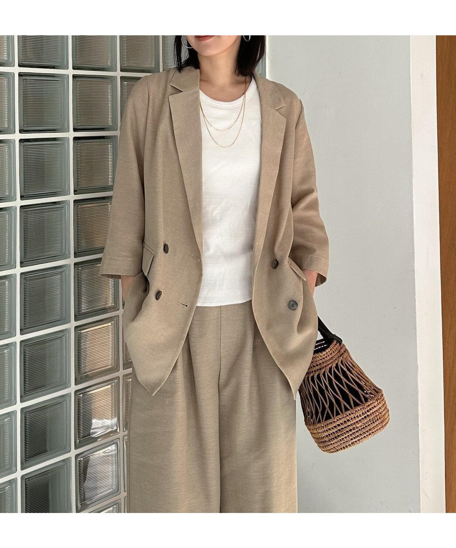 【ドゥ アルシーヴ/Doux archives】のリネンライクシアージャケット インテリア・キッズ・メンズ・レディースファッション・服の通販 founy(ファニー) 　ファッション　Fashion　レディースファッション　Ladies' Fashion Online　アウター　Coat Outerwear　ジャケット　Jackets　おすすめ　Recommend　シアー　Sheer　セットアップ　Set Up　トレンド　Trend　リネン　Linen　夏　Summer　旅行　Travel　BEIGE|ID: prp329100004594047 ipo3291000000032628572