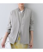 【インディヴィ/INDIVI】の春SALE!【洗える/バックシャン】ハンサムノーカラージャケット ライトグレー|ID: prp329100004594050 ipo3291000000032628716