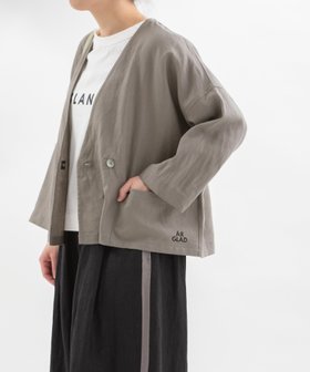 【プードゥドゥ/POU DOU DOU】のCielリネンノーカラーカーデジャケット 人気、トレンドファッション・服の通販 founy(ファニー) ファッション Fashion レディースファッション Ladies' Fashion Online アウター Coat Outerwear ジャケット Jackets カーディガン Cardigan シンプル Simple ジャケット Jacket スマート Smart パターン Pattern フォルム Form プリント Print ポケット Pocket リネン Linen リラックス Relax |ID:prp329100004594051