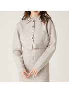 【リリーブラウン/Lily Brown】のショートニットジャケット GRY[006]|ID: prp329100004594056 ipo3291000000032628811