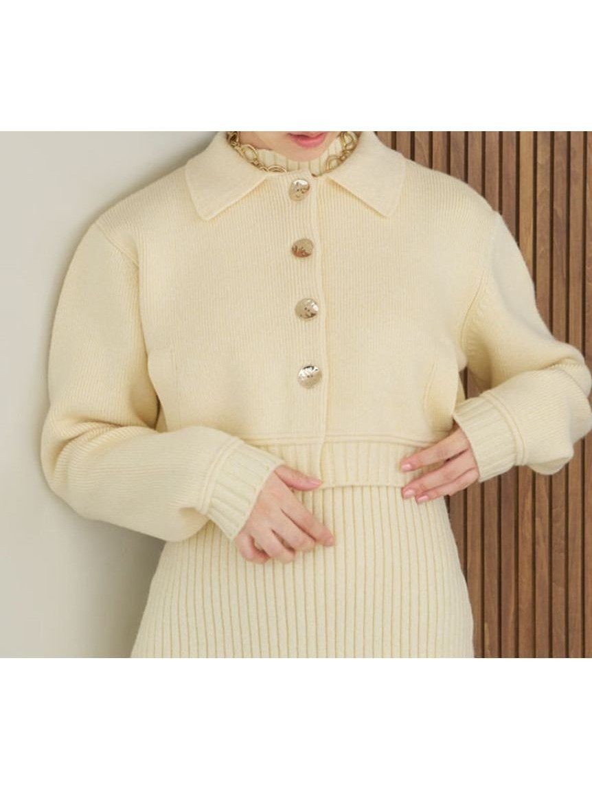 【リリーブラウン/Lily Brown】のショートニットジャケット インテリア・キッズ・メンズ・レディースファッション・服の通販 founy(ファニー) 　雑誌掲載アイテム　Magazine Items　ファッション雑誌　Fashion Magazines　ヴィヴィ　ViVi　ファッション　Fashion　レディースファッション　Ladies' Fashion Online　アウター　Coat Outerwear　ジャケット　Jackets　イエロー　Yellow　春　Spring　クロップド　Cropped　コンパクト　Compact　3月号　March Issue　4月号　April Issue　ジャケット　Jacket　セットアップ　Set Up　雑誌　Magazine　デニム　Denim　なめらか　Smooth　バランス　Balance　メランジ　Melange　おすすめ　Recommend　YEL[032]|ID: prp329100004594056 ipo3291000000032628812