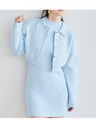 【リリーブラウン/Lily Brown】のショートニットジャケット BLU[086]|ID: prp329100004594056 ipo3291000000032628813
