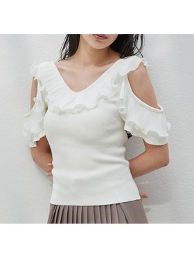 【スナイデル/SNIDEL】 フリルプリーツニットプルオーバー人気、トレンドファッション・服の通販 founy(ファニー) ファッション Fashion レディースファッション Ladies' Fashion Online トップス・カットソー Tops/Tshirt ニット Knit Tops プルオーバー Pullover おすすめ Recommend ウェーブ Wave ストレート Straight ドッキング Docking フィット Fit フリル Frills プリーツ Pleats 人気 Popularity 定番 Standard |ID:prp329100004594369