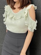 【スナイデル/SNIDEL】のフリルプリーツニットプルオーバー 人気、トレンドファッション・服の通販 founy(ファニー) ファッション Fashion レディースファッション Ladies' Fashion Online トップス・カットソー Tops/Tshirt ニット Knit Tops プルオーバー Pullover おすすめ Recommend ウェーブ Wave ストレート Straight ドッキング Docking フィット Fit フリル Frills プリーツ Pleats 人気 Popularity 定番 Standard thumbnail MNT[021]|ID: prp329100004594369 ipo3291000000032636361