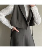 【ジュノア/JUNOAH】のショートベスト+スカートセットアップ チャコール|ID: prp329100004594397 ipo3291000000032637298