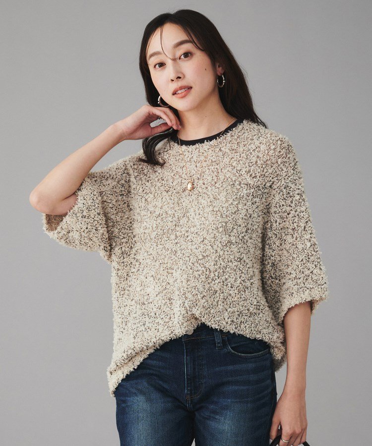 【アンタイトル/UNTITLED】の【YENN】ファンシーヤーンプルオーバー インテリア・キッズ・メンズ・レディースファッション・服の通販 founy(ファニー) 　ファッション　Fashion　レディースファッション　Ladies' Fashion Online　トップス・カットソー　Tops/Tshirt　プルオーバー　Pullover　ミックス　Mix　ライトベージュ|ID: prp329100004594417 ipo3291000000032637670