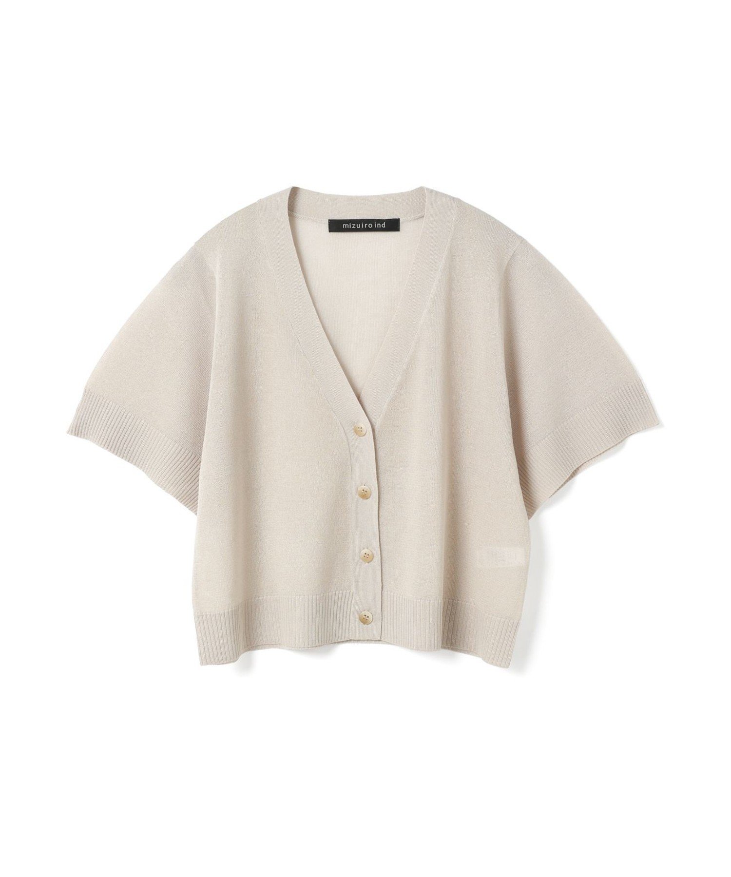 【マーコート/MARcourt】のmizuiro ind Vネックショートカーディガン インテリア・キッズ・メンズ・レディースファッション・服の通販 founy(ファニー) 　ファッション　Fashion　レディースファッション　Fashion for Women　トップス・カットソー　Cut & Sew Tops　カーディガン・羽織り　Layered Style Cardigans　Vネックトップス　V-Neck Tops / V-Cut Neckline Shirts　シアー　Sheer, See-Through　シンプル　Simple, Minimal　ポケット　Pocket, Pocket Detail　人気　Popular, Best Seller　今季　This Season, Current Season　夏　Summer　ライトベージュ|ID: prp329100004594425 ipo3291000000032637759