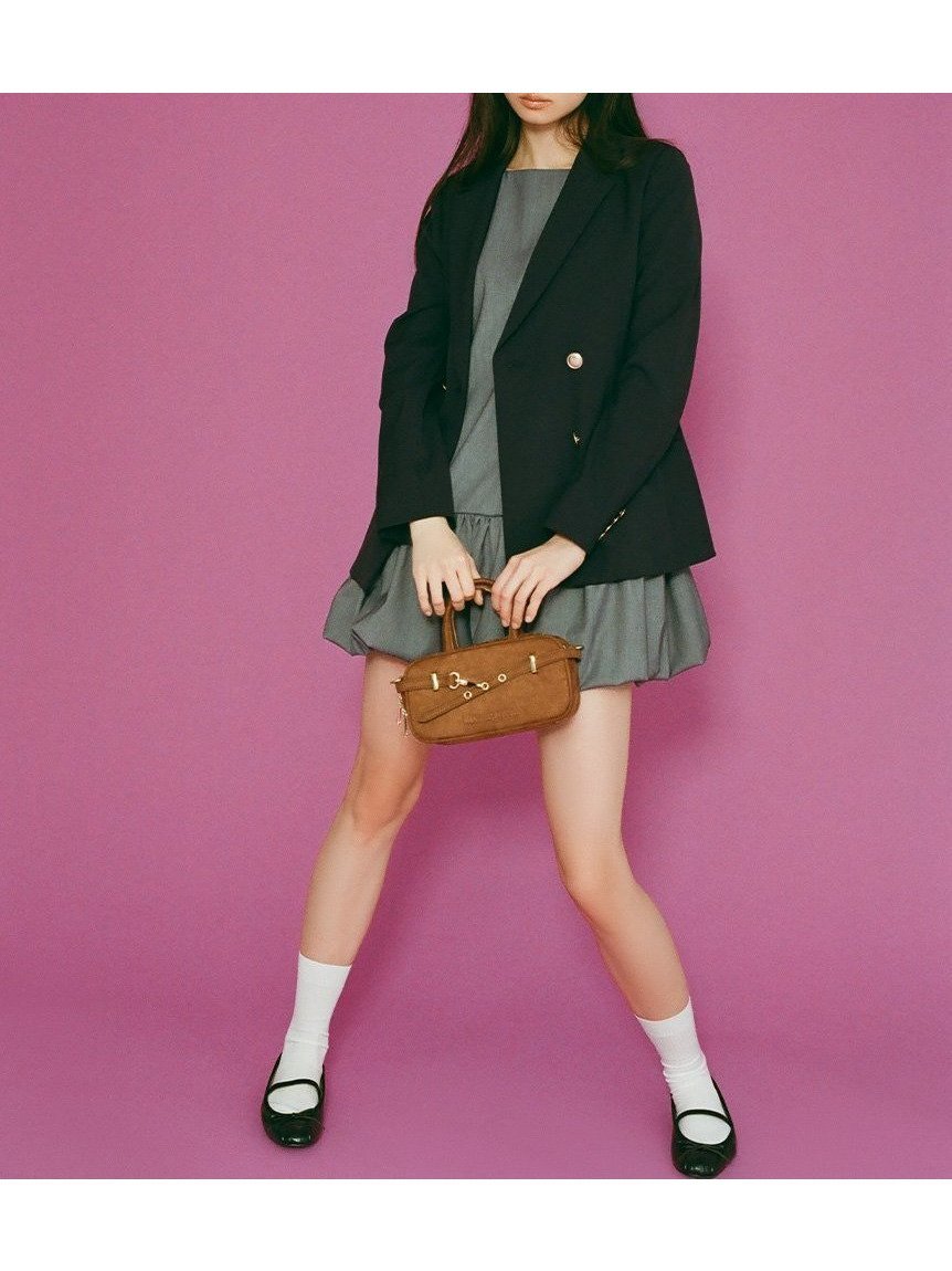 【リリーブラウン/Lily Brown】のバルーンミニワンピース インテリア・キッズ・メンズ・レディースファッション・服の通販 founy(ファニー) 　雑誌掲載アイテム　Magazine Items　ファッション雑誌　Fashion Magazines　ヴィヴィ　ViVi　ファッション　Fashion　レディースファッション　Ladies' Fashion Online　ワンピース　Dress　4月号　April Issue　おすすめ　Recommend　インナー　Inner　ストライプ　Stripe　チュール　Tulle　ツイード　Tweed　トレンド　Trend　バルーン　Balloon　雑誌　Magazine　GRY[006]|ID: prp329100004594455 ipo3291000000032638209