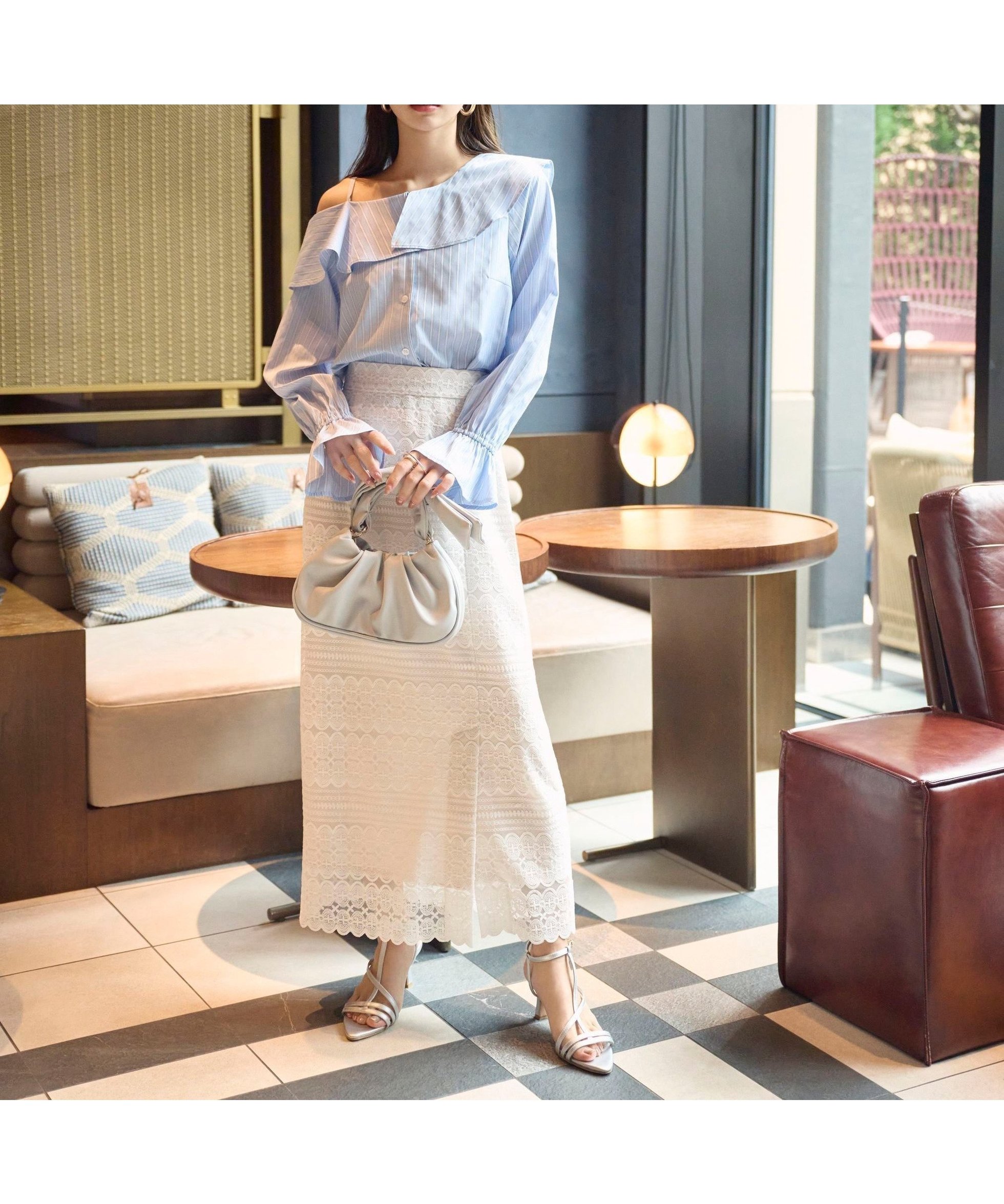 【プロポーション ボディドレッシング/PROPORTION BODY DRESSING】のレースナロースカート インテリア・キッズ・メンズ・レディースファッション・服の通販 founy(ファニー) 　ファッション　Fashion　レディースファッション　Ladies' Fashion Online　スカート　Skirt　スリット　Slit　チュール　Tulle　トレンド　Trend　ボヘミアン　Bohemian　レース　Race　エクリュ1|ID: prp329100004594477 ipo3291000000032638683