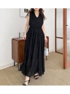 【リリーブラウン/Lily Brown】の【WEB限定00サイズ】フリンジジャガードシャーリングワンピース 人気、トレンドファッション・服の通販 founy(ファニー) ファッション Fashion レディースファッション Ladies' Fashion Online ワンピース Dress thumbnail BLK[009]|ID: prp329100004594480 ipo3291000000032638702