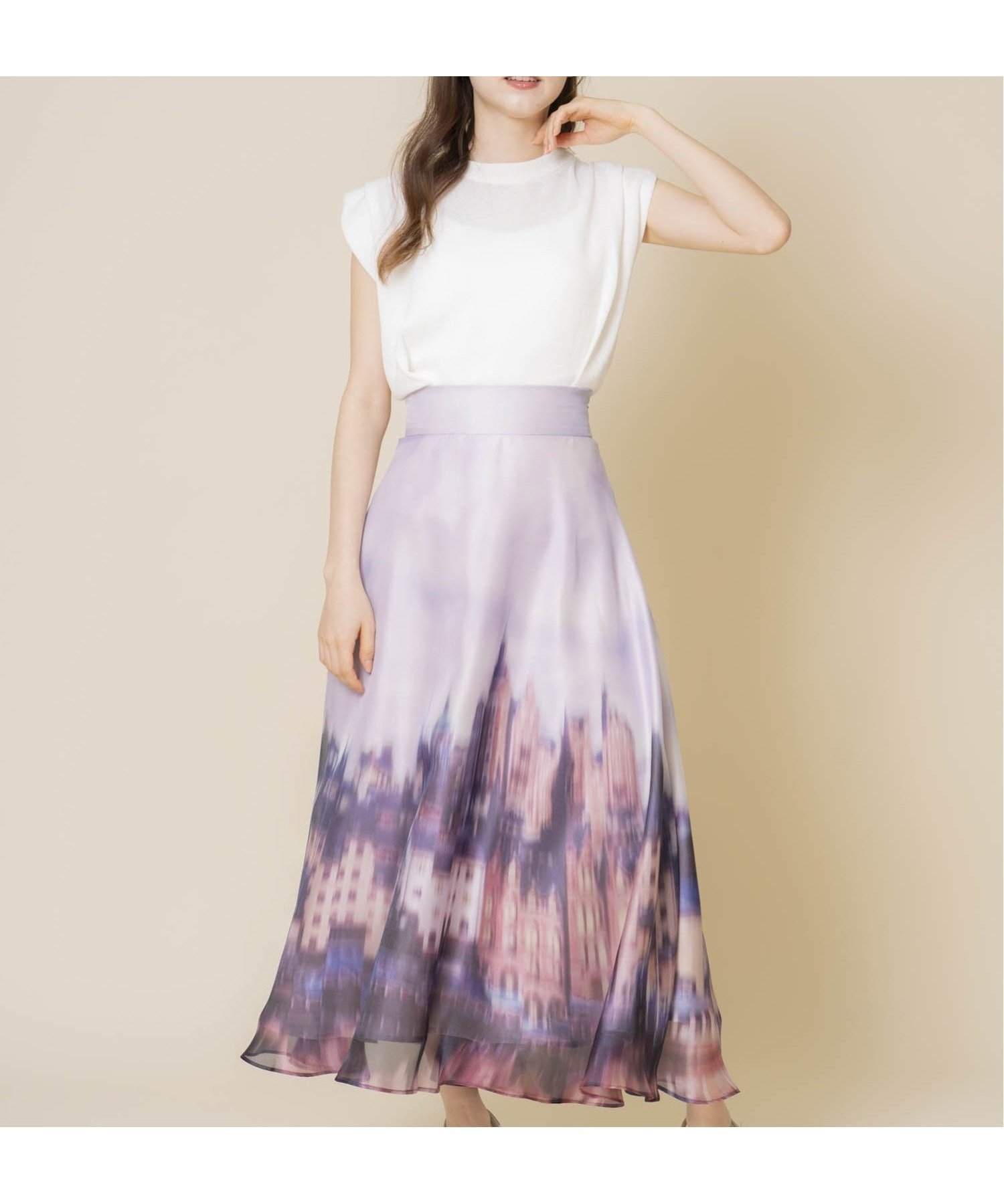 【ノエラ/Noela】のストックホルムスカート インテリア・キッズ・メンズ・レディースファッション・服の通販 founy(ファニー) 　ファッション　Fashion　レディースファッション　Ladies' Fashion Online　スカート　Skirt　プリント　Print　ポケット　Pocket　ラベンダー　Lavender　秋　Autumn/Fall　ラベンダー|ID: prp329100004594515 ipo3291000000032639383