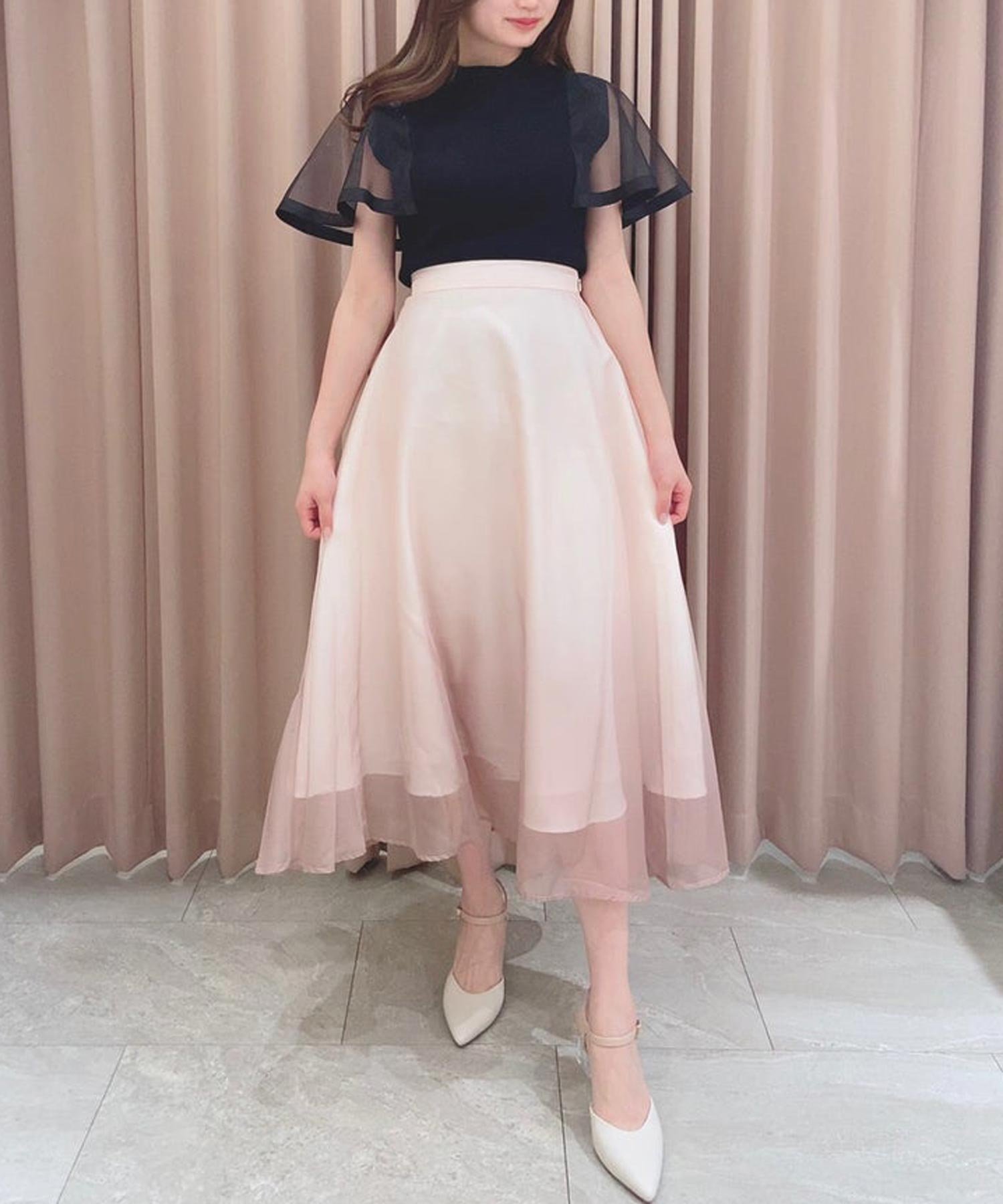 【ノエラ/Noela】のグラデオーガンジースカート インテリア・キッズ・メンズ・レディースファッション・服の通販 founy(ファニー) 　ファッション　Fashion　レディースファッション　Ladies' Fashion Online　スカート　Skirt　オーガンジー　Organdy　グラデーション　Gradation　フレア　Flare　ロング　Long　エレガント 上品　Elegant　春　Spring　ピンク|ID: prp329100004594516 ipo3291000000032639410