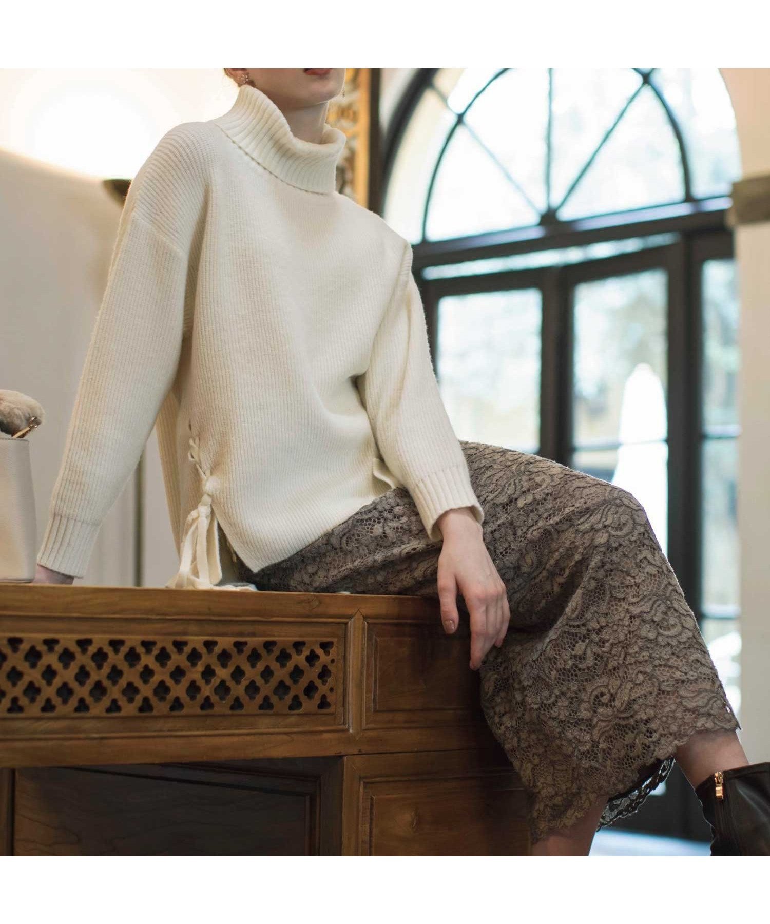 【ノエラ/Noela】のモールレースタイトスカート インテリア・キッズ・メンズ・レディースファッション・服の通販 founy(ファニー) 　ファッション　Fashion　レディースファッション　Ladies' Fashion Online　スカート　Skirt　おすすめ　Recommend　ポケット　Pocket　レース　Race　冬　Winter　ビジネス 仕事 通勤　Business　チャ|ID: prp329100004594518 ipo3291000000032639424