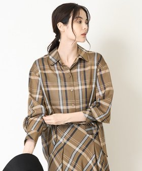 【クリスチャン オジャール/CHRISTIAN AUJARD】のセットアップ対応・ドライタッチ ラメシャンブレーチェックブラウス 人気、トレンドファッション・服の通販 founy(ファニー) ファッション Fashion レディースファッション Ladies' Fashion Online トップス・カットソー Tops/Tshirt シャツ/ブラウス Shirts/Blouses 秋 Autumn/Fall コンパクト Compact シアー Sheer シャイニー Shiny シャンブレー Chambray シンプル Simple セットアップ Set Up チェック Check トレンド Trend 別注 Special Order 羽織 Haori おすすめ Recommend エレガント 上品 Elegant |ID:prp329100004594566