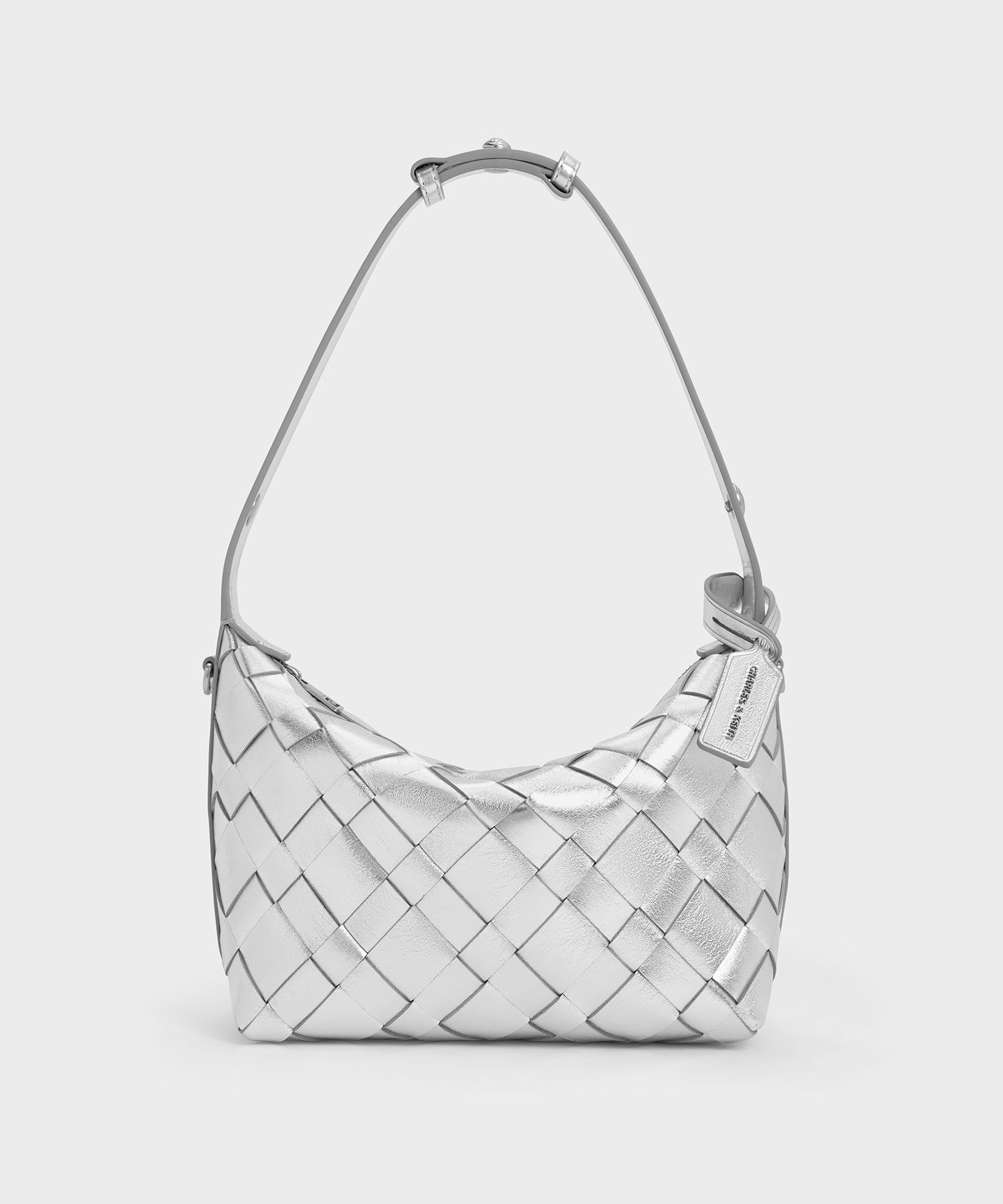 【チャールズ アンド キース/CHARLES & KEITH】のIvette イヴェット ウーブンショルダーバッグ インテリア・キッズ・メンズ・レディースファッション・服の通販 founy(ファニー) 　ファッション　Fashion　レディースファッション　Fashion for Women　バッグ　Bags　スマート　Smart, Elegant　エレガント 上品　Elegant　Silver|ID: prp329100004594568 ipo3291000000034118293