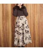 【ノエラ/Noela】のベロアプリント花柄スカート ベージュ|ID: prp329100004594572 ipo3291000000032640072