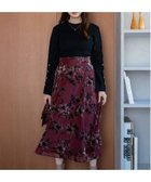 【ノエラ/Noela】のベロアプリント花柄スカート ボルドー|ID: prp329100004594572 ipo3291000000032640075