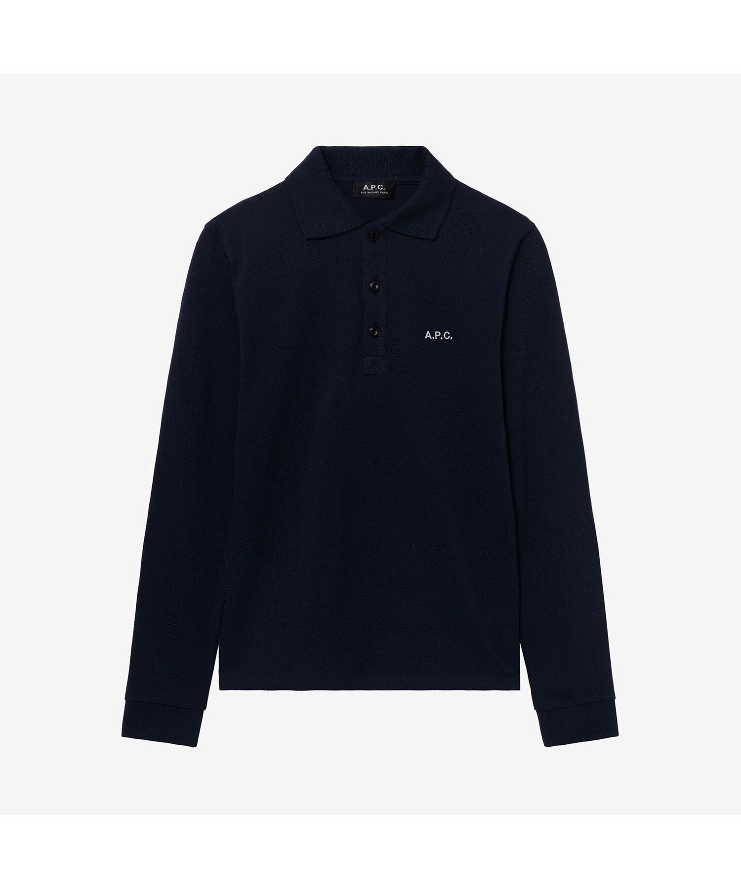 【アーペーセー/A.P.C.】のスタンダード長袖ポロシャツ インテリア・キッズ・メンズ・レディースファッション・服の通販 founy(ファニー) 　ファッション　Fashion　レディースファッション　Ladies' Fashion Online　トップス・カットソー　Tops/Tshirt　シャツ/ブラウス　Shirts/Blouses　ポロシャツ　Polo Shirts　スタンダード　Standard　ストレート　Straight　ポロシャツ　Polo Shirt　長袖　Long Sleeve　ダークネイビー|ID: prp329100004594575 ipo3291000000032640148