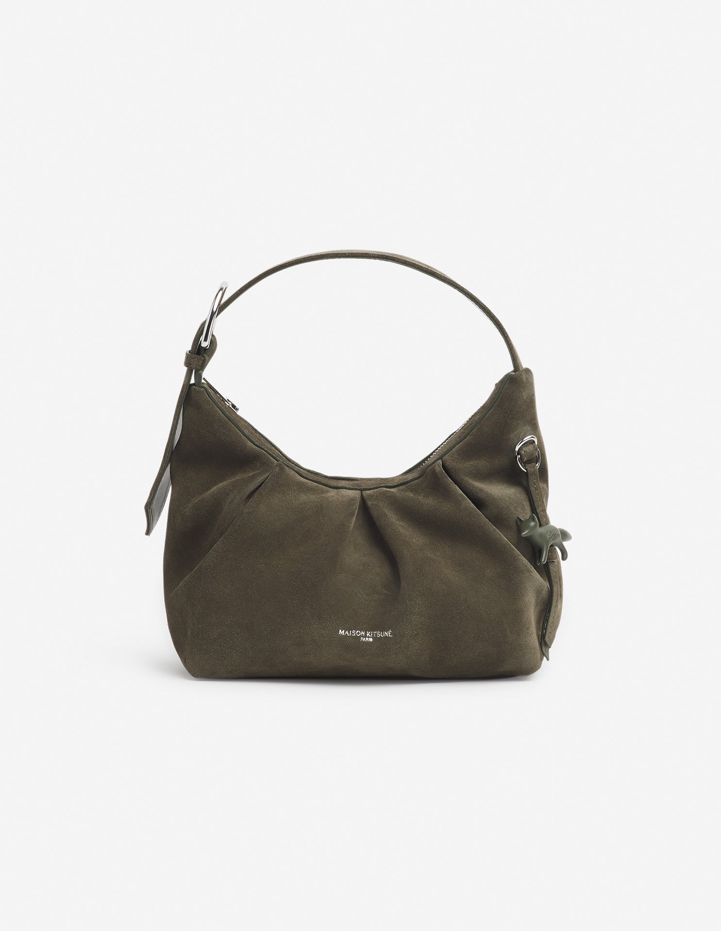 【メゾン キツネ/MAISON KITSUNE】のBLOOM SHOULDER BAG インテリア・キッズ・メンズ・レディースファッション・服の通販 founy(ファニー) 　ファッション　Fashion　レディースファッション　Ladies' Fashion Online　バッグ　Bag　冬　Winter　ショルダー　Shoulder　シルバー　Silver　スエード　Suede　ツイル　Twill　ハンド　Hand　フロント　Front　プリーツ　Pleats　ポケット　Pocket　メタル　Metal　ラップ　Wrap　ループ　Loop　A/W・秋冬　Aw・Autumn/Winter・Fw・Fall-Winter　RANGER GREEN|ID: prp329100004594582 ipo3291000000032640234