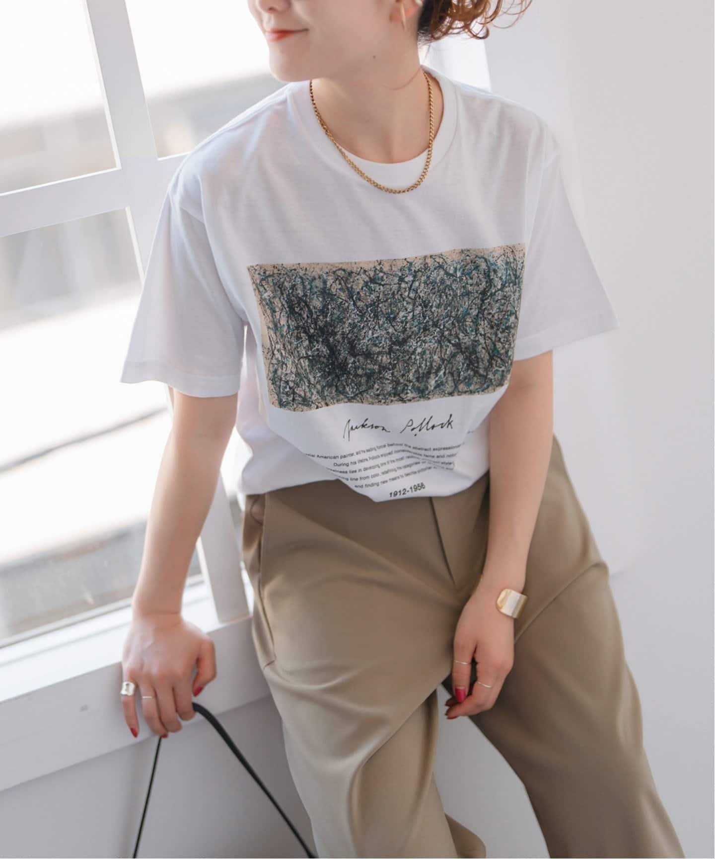 【スピック&スパン/Spick & Span】のART GRAPHIC Tシャツ インテリア・キッズ・メンズ・レディースファッション・服の通販 founy(ファニー) 　ファッション　Fashion　レディースファッション　Fashion for Women　トップス・カットソー　Cut & Sew Tops　シャツ・ブラウス・オフィスカジュアル　Elegant Blouses & Button-Ups　ロングTシャツ・Tシャツ　Longline T-Shirts & Tees　グラフィック　Graphic, Graphic Design　シンプル　Simple, Minimal　スラックス　Slacks, Dress Pants　デニム　Denim, Jeans Material　バランス　Balance, Style Balance　リラックス　Relax, Relaxed Fit　夏　Summer　その他カラー D|ID: prp329100004594586 ipo3291000000032729869