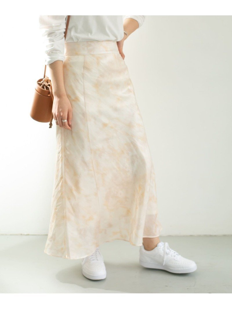 【ケービーエフ/KBF / URBAN RESEARCH】のタイダイプリントシャイニースカート インテリア・キッズ・メンズ・レディースファッション・服の通販 founy(ファニー) 　ファッション　Fashion　レディースファッション　Ladies' Fashion Online　スカート　Skirt　おすすめ　Recommend　シャイニー　Shiny　シンプル　Simple　トレンド　Trend　プリント　Print　マーメイド　Mermaid　春　Spring　BEIGE MIX|ID: prp329100004594595 ipo3291000000032640527