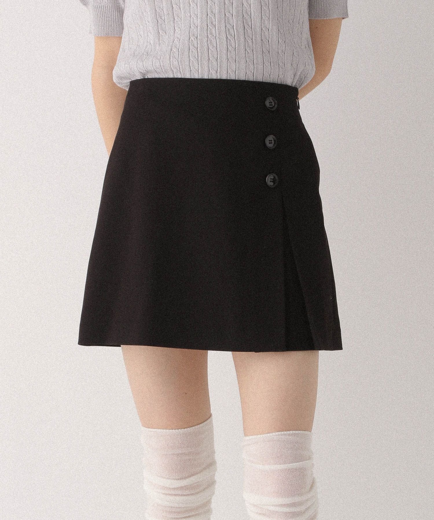 【ヘザー/Heather】のサイドスリットミニスカート インテリア・キッズ・メンズ・レディースファッション・服の通販 founy(ファニー) 　ファッション　Fashion　レディースファッション　Ladies' Fashion Online　スカート　Skirt　ミニスカート　Mini Skirts　おすすめ　Recommend　サマー　Summer　スリット　Slit　フェミニン　Feminine　エレガント 上品　Elegant　台形　Trapezoid　ブラック|ID: prp329100004594608 ipo3291000000032640891
