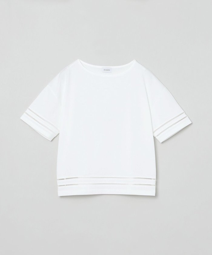 【マッキントッシュ フィロソフィー/MACKINTOSH PHILOSOPHY】の【WEB 一部店舗】ハシゴレースプルオーバー インテリア・キッズ・メンズ・レディースファッション・服の通販 founy(ファニー) https://founy.com/ ファッション Fashion レディースファッション Ladies' Fashion Online トップス・カットソー Tops/Tshirt プルオーバー Pullover おすすめ Recommend カットソー Cut And Sew フォルム Form ボックス Box ワンポイント One Point エレガント 上品 Elegant 吸水 Water Absorption 夏 Summer 春 Spring 秋 Autumn/Fall |ID: prp329100004594610 ipo3291000000032640908