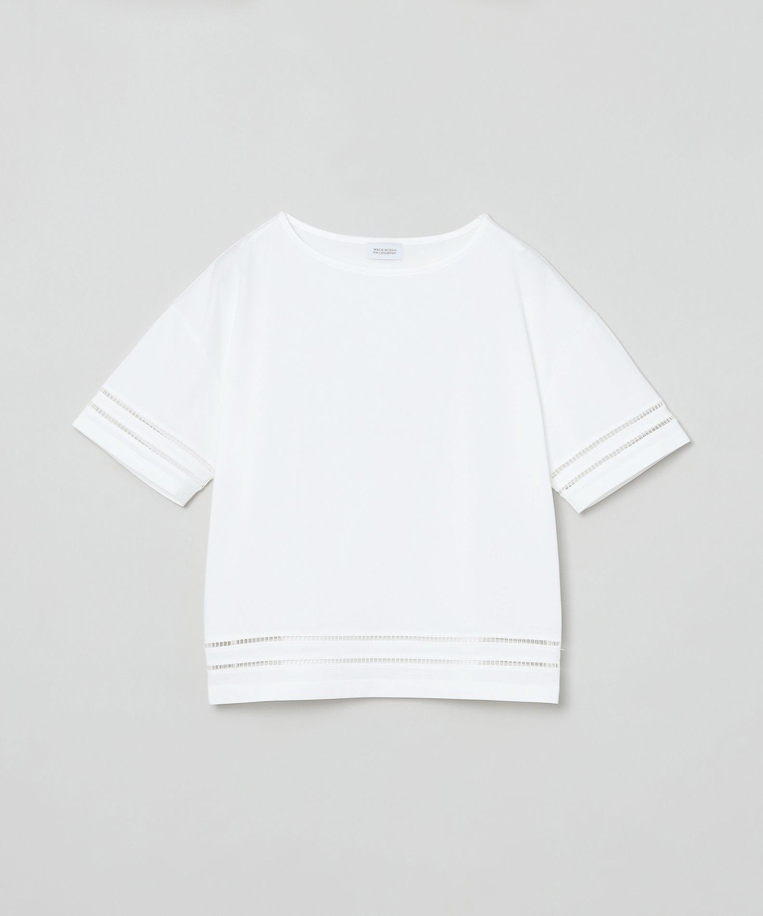 【マッキントッシュ フィロソフィー/MACKINTOSH PHILOSOPHY】の【WEB 一部店舗】ハシゴレースプルオーバー 人気、トレンドファッション・服の通販 founy(ファニー) 　ファッション　Fashion　レディースファッション　Ladies' Fashion Online　トップス・カットソー　Tops/Tshirt　プルオーバー　Pullover　おすすめ　Recommend　カットソー　Cut And Sew　フォルム　Form　ボックス　Box　ワンポイント　One Point　エレガント 上品　Elegant　吸水　Water Absorption　夏　Summer　春　Spring　秋　Autumn/Fall　 other-1|ID: prp329100004594610 ipo3291000000032640908