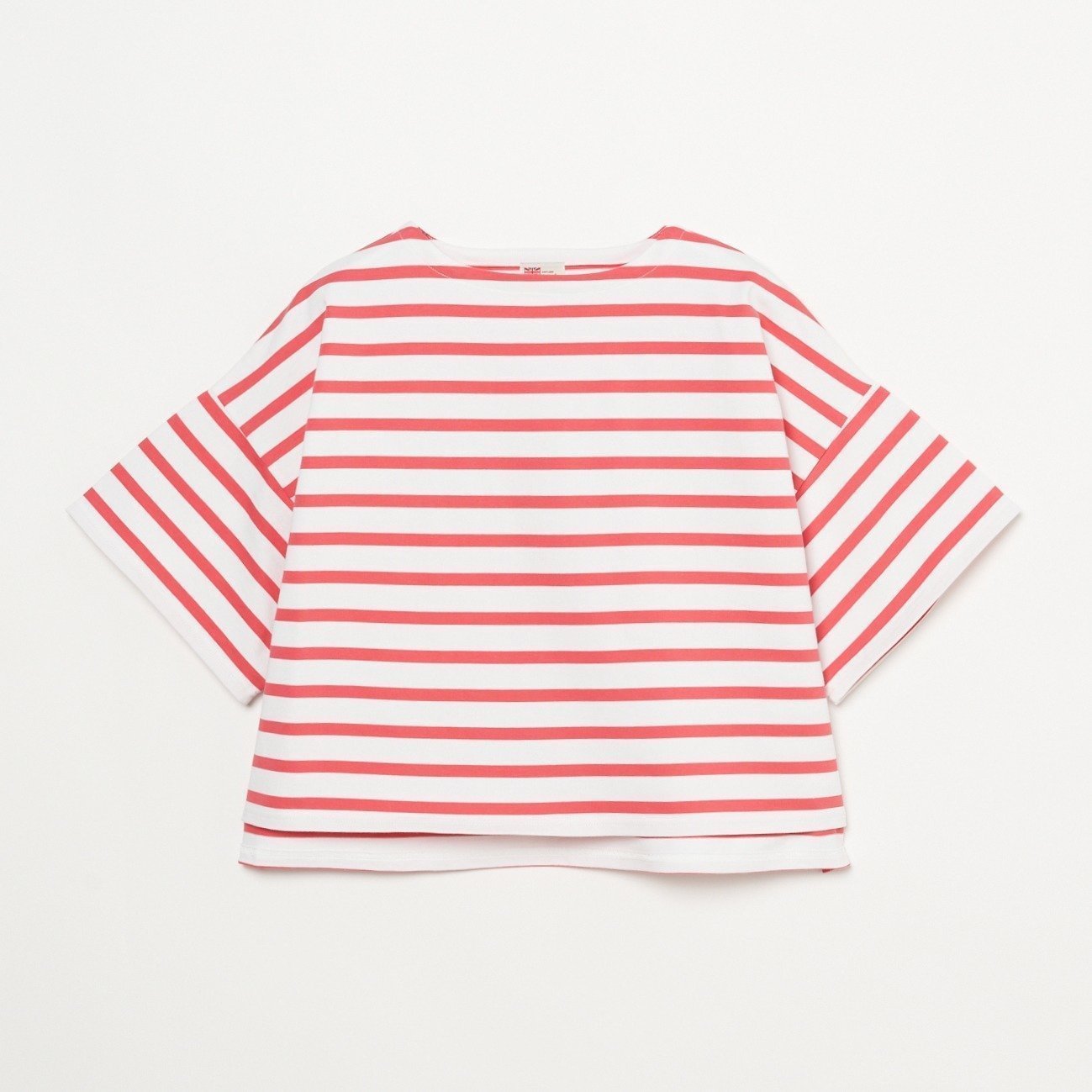【エリオポール/heliopole】のLYNE SHORT SLEEVE インテリア・キッズ・メンズ・レディースファッション・服の通販 founy(ファニー) 　ファッション　Fashion　レディースファッション　Ladies' Fashion Online　トップス・カットソー　Tops/Tshirt　ショルダー　Shoulder　ドロップ　Drop　ボーダー　Border　ピンク|ID: prp329100004594612 ipo3291000000032640931