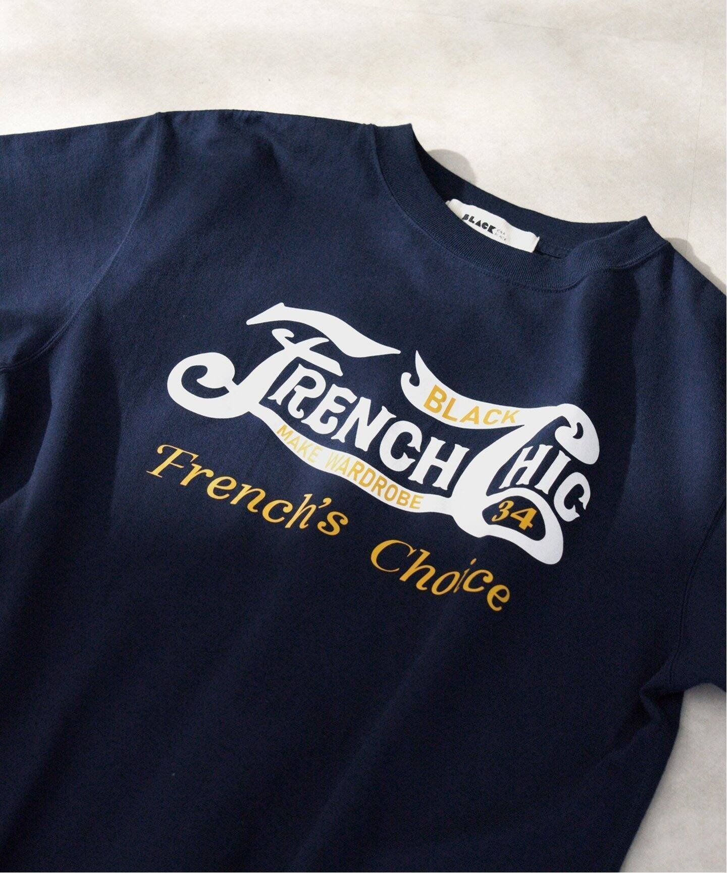 【イエナ/IENA】のBLACK フレンチシック Tシャツ インテリア・キッズ・メンズ・レディースファッション・服の通販 founy(ファニー) 　ファッション　Fashion　レディースファッション　Ladies' Fashion Online　トップス・カットソー　Tops/Tshirt　シャツ/ブラウス　Shirts/Blouses　ロング / Tシャツ　T-Shirts　2025年　2025　2025-2026秋冬・A/W　Aw/Autumn/Winter/Fw/Fall/2025-2026　おすすめ　Recommend　カットソー　Cut And Sew　キャップ　Cap　フェミニン　Feminine　プリント　Print　ネイビー|ID: prp329100004594616 ipo3291000000032641062