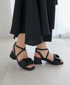 【マジェスティック レゴン/MAJESTIC LEGON】のシアーギャザーサンダル ブラックベース|ID: prp329100004594626 ipo3291000000032641287