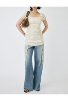 【マウジー/moussy】のGATHER RIBBON ミニドレス O/WHT1|ID: prp329100004594627 ipo3291000000032735694