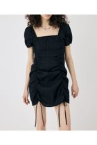 【マウジー/moussy】のGATHER RIBBON ミニドレス BLK|ID: prp329100004594627 ipo3291000000032735697