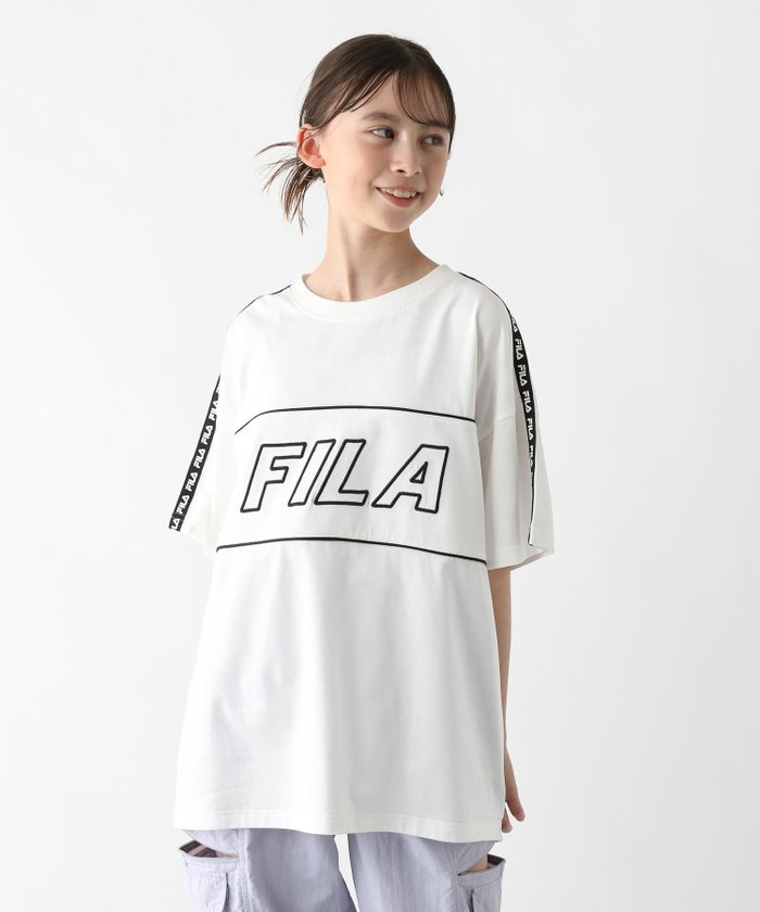 【グローバルワーク/GLOBAL WORK / KIDS】のFILAコラボ/BIGT半袖/キッズ/310067 インテリア・キッズ・メンズ・レディースファッション・服の通販 founy(ファニー) https://founy.com/ ファッション Fashion キッズファッション KIDS Children’s Clothing おすすめ Recommend コラボ Collaboration ショーツ Shorts デニム Denim バランス Balance フロント Front プリント Print ボックス Box ロング Long 半袖 Short Sleeve |ID: prp329100004594662 ipo3291000000032641917
