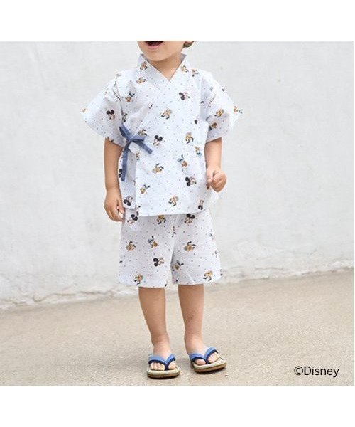 【その他のブランド/Other】の【Disney】総柄甚平 インテリア・キッズ・メンズ・レディースファッション・服の通販 founy(ファニー) https://founy.com/ ファッション Fashion キッズファッション Fashion for Kids キャラクター Character, Licensed Characters ポケット Pocket, Pocket Detail モチーフ Motif, Design Theme |ID: prp329100004594686 ipo3291000000032642383