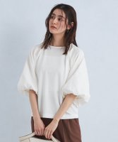 【ユナイテッドアローズ/UNITED ARROWS】のバルーン スリーブ コンビ プルオーバー カットソー 人気、トレンドファッション・服の通販 founy(ファニー) ファッション Fashion レディースファッション Fashion for Women トップス・カットソー Cut & Sew Tops カジュアルプルオーバー・ニットトップス Pullovers & Knit Tops / Casual Pullovers カットソー・ベーシックTシャツ Cut-and-Sewn Tops / Stretch Tees & Basics ウェーブ Wavy Pattern カットソー Cut and Sewn Top コンビ Combo, Combination Style スリーブ Sleeve, Long Sleeve / Short Sleeve バルーン Balloon, Balloon Silhouette |ID:prp329100004594692
