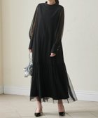 【ラナン/Ranan】のチュールティアードワンピース 人気、トレンドファッション・服の通販 founy(ファニー) ファッション Fashion レディースファッション Ladies' Fashion Online ワンピース Dress おすすめ Recommend カフス Cuffs ジャケット Jacket チュール Tulle フェミニン Feminine フレア Flare ポケット Pocket リボン Ribbon エレガント 上品 Elegant 切替 Switching 結婚式 Wedding Ceremony thumbnail ブラック|ID: prp329100004594718 ipo3291000000032642894