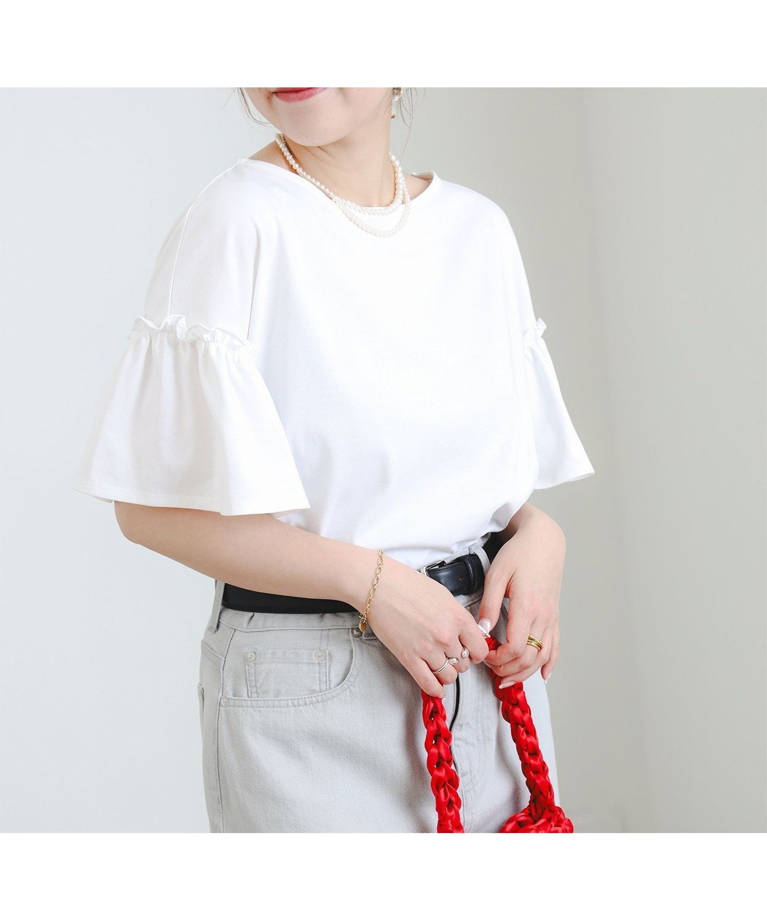 【ビーミングライフストアバイビームス/B:MING LIFE STORE by BEAMS】の袖フリル プルオーバー 25SS 着映え 体型カバー ウォッシャブル インテリア・キッズ・メンズ・レディースファッション・服の通販 founy(ファニー) 　ファッション　Fashion　レディースファッション　Ladies' Fashion Online　トップス・カットソー　Tops/Tshirt　プルオーバー　Pullover　2025年　2025　2025春夏・S/S　Ss,Spring/Summer,2025　おすすめ　Recommend　ウォッシャブル　Washable　キャミワンピース　Cami Dress　シンプル　Simple　スリーブ　Sleeve　フリル　Frills　ボックス　Box　エレガント 上品　Elegant　OFF_WHITE|ID: prp329100004594726 ipo3291000000032643078