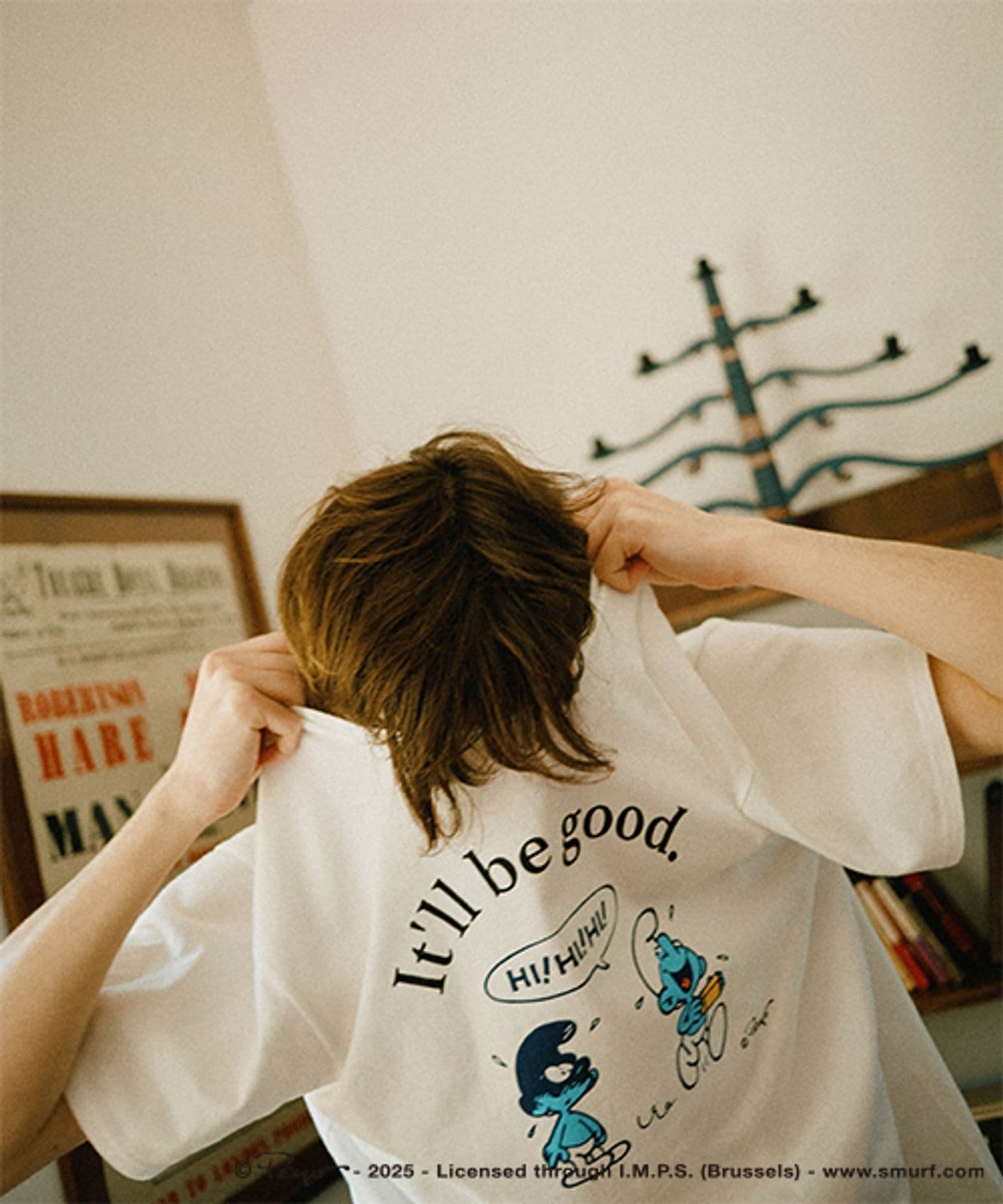 【スタディオ クリップ/studio CLIP】のプリントTシャツ スマーフコラボ インテリア・キッズ・メンズ・レディースファッション・服の通販 founy(ファニー) 　ファッション　Fashion　レディースファッション　Ladies' Fashion Online　トップス・カットソー　Tops/Tshirt　シャツ/ブラウス　Shirts/Blouses　ロング / Tシャツ　T-Shirts　おすすめ　Recommend　ジャケット　Jacket　デニム　Denim　バランス　Balance　ピーチ　Peach　フレア　Flare　プリント　Print　定番　Standard　ホワイト10|ID: prp329100004594730 ipo3291000000032643146