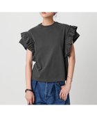 【ビューティ&ユース ユナイテッドアローズ/BEAUTY&YOUTH / UNITED ARROWS】のコットンフリル ショートスリーブカットソー DK.GRAY|ID:prp329100004594747