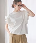 【ビューティ&ユース ユナイテッドアローズ/BEAUTY&YOUTH / UNITED ARROWS】のコットンフリル ショートスリーブカットソー WHITE|ID:prp329100004594747