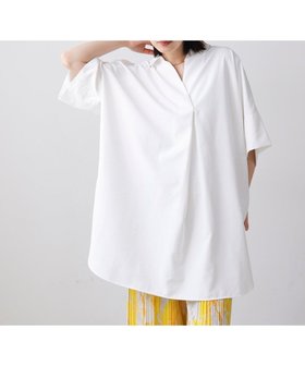 【バブ ブージュルード/Bab Bou Jeloud】のテックコットンオーバーサイズチュニック 人気、トレンドファッション・服の通販 founy(ファニー) ファッション Fashion レディースファッション Ladies' Fashion Online トップス・カットソー Tops/Tshirt スキッパー Skipper スリーブ Sleeve 定番 Standard なめらか Smooth ワイド Wide 再入荷 Restock/Back In Stock/Re Arrival 夏 Summer |ID:prp329100004594748