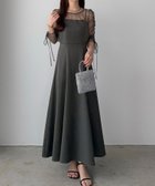 【ジュノア/JUNOAH】のcallautia フリルドロストボレロ+フレアキャミワンピース チャコール|ID: prp329100004594757 ipo3291000000032643452